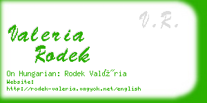 valeria rodek business card